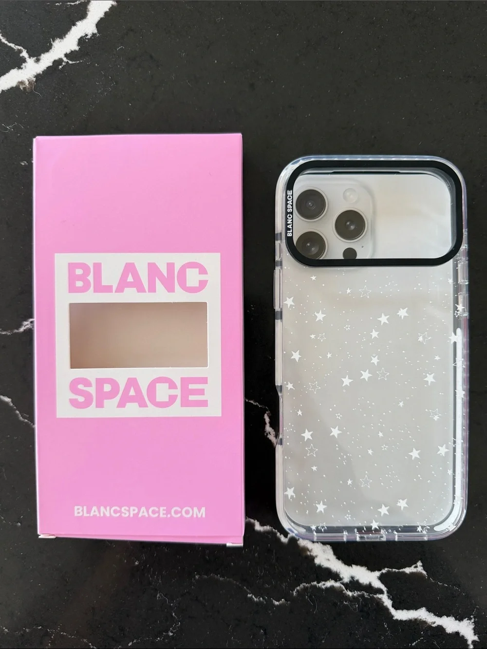 iPhone 17 Pro Max Clear Star iPhone Case - White Stars